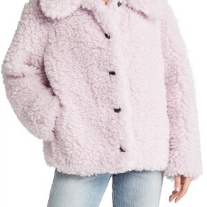 NWT Vero Moda Elvira Teddy Jacket in Lavender Pastel Purple